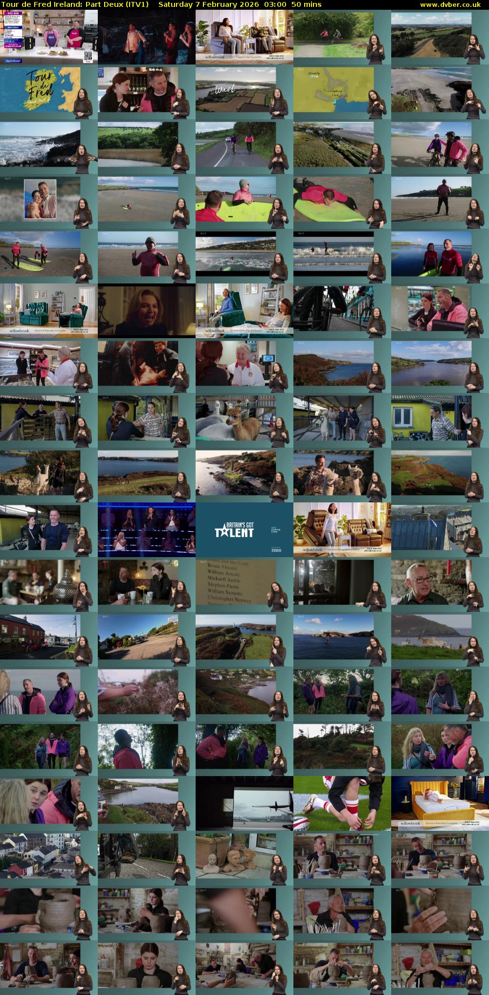 Tour de Fred Ireland: Part Deux (ITV1) Saturday 7 February 2026 03:00 - 03:50