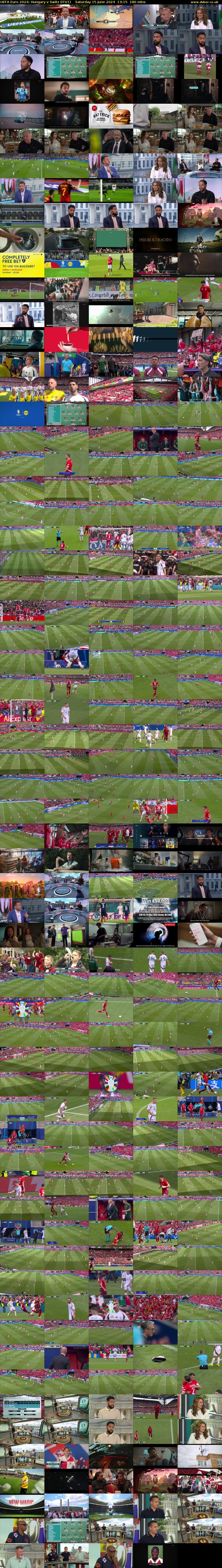UEFA Euro 2024: Hungary v Switz (ITV1) Saturday 15 June 2024 13:15 - 16:15