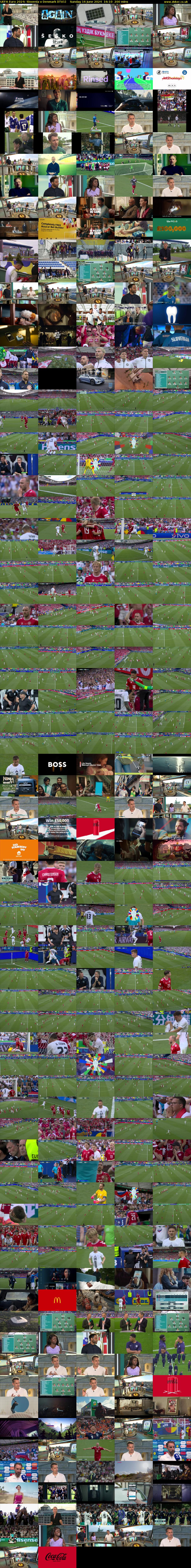 UEFA Euro 2024: Slovenia v Denmark (ITV1) Sunday 16 June 2024 16:10 - 19:30