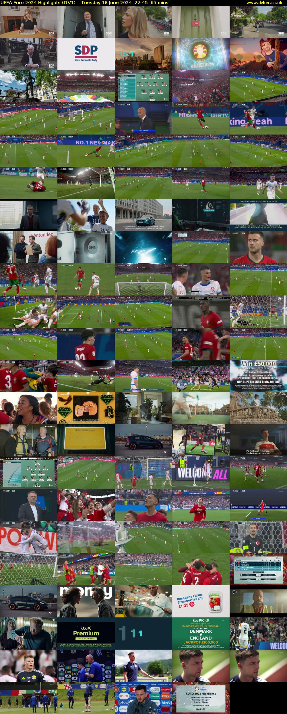 UEFA Euro 2024 Highlights (ITV1) Tuesday 18 June 2024 22:45 - 23:50