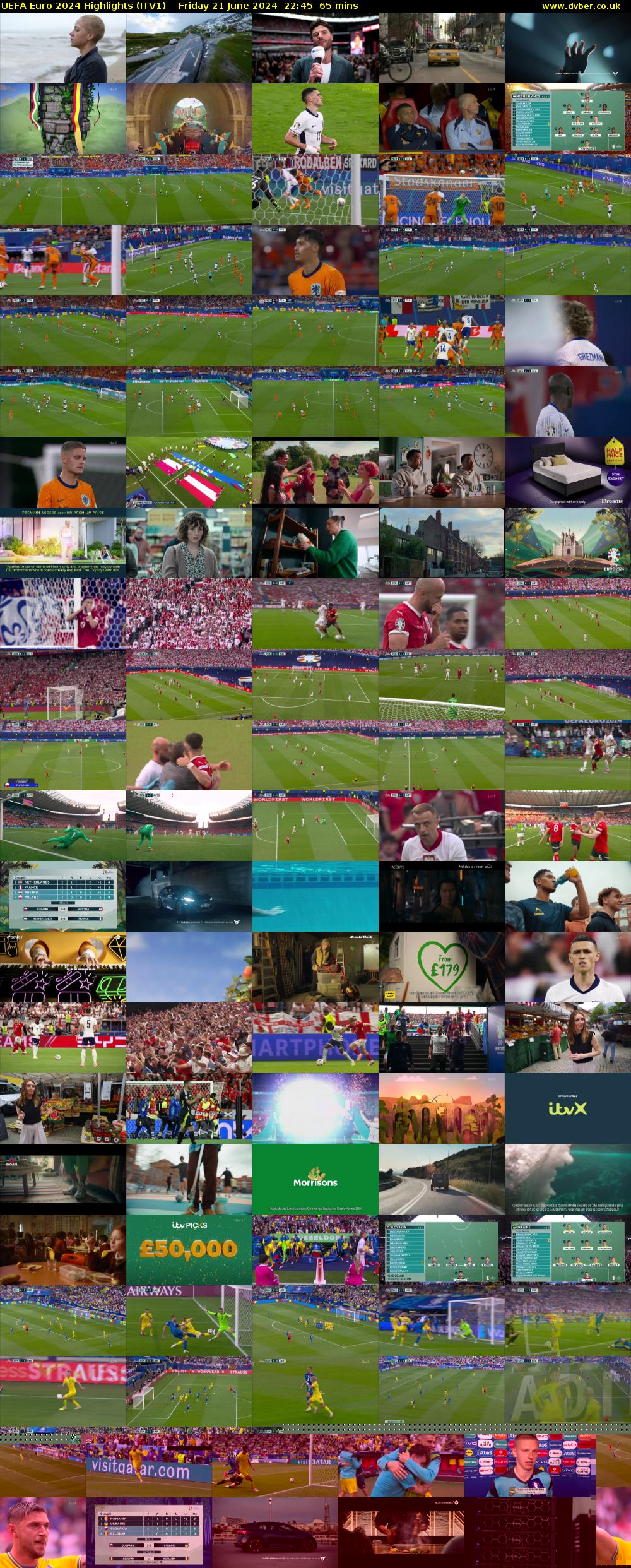 UEFA Euro 2024 Highlights (ITV1) Friday 21 June 2024 22:45 - 23:50
