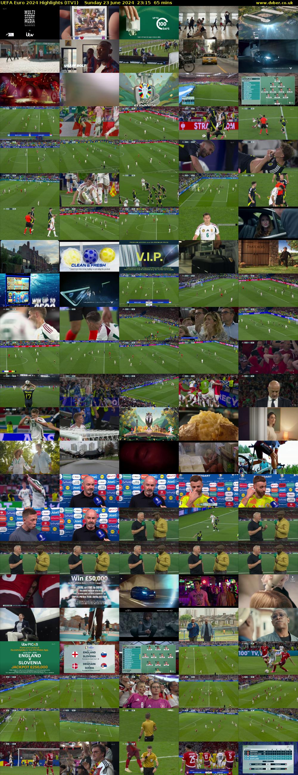 UEFA Euro 2024 Highlights (ITV1) Sunday 23 June 2024 23:15 - 00:20
