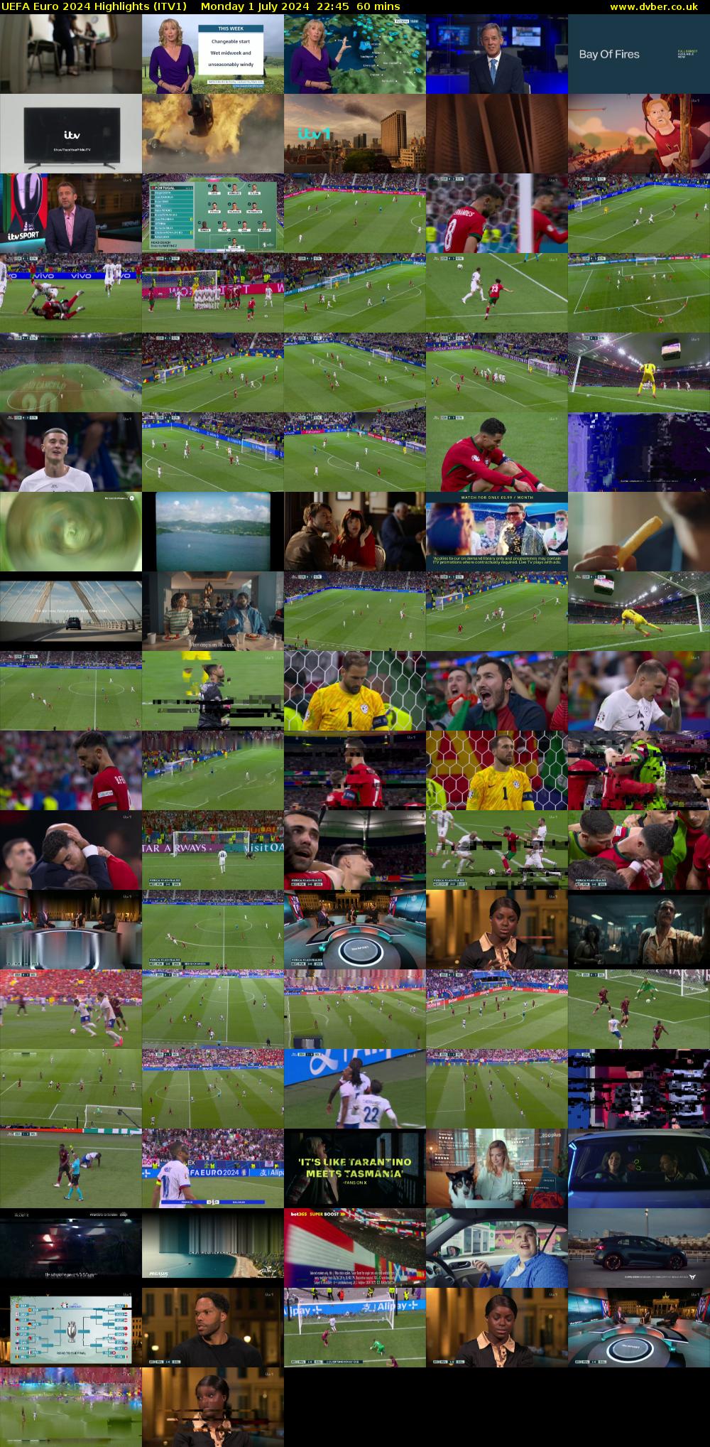 UEFA Euro 2024 Highlights (ITV1) Monday 1 July 2024 22:45 - 23:45