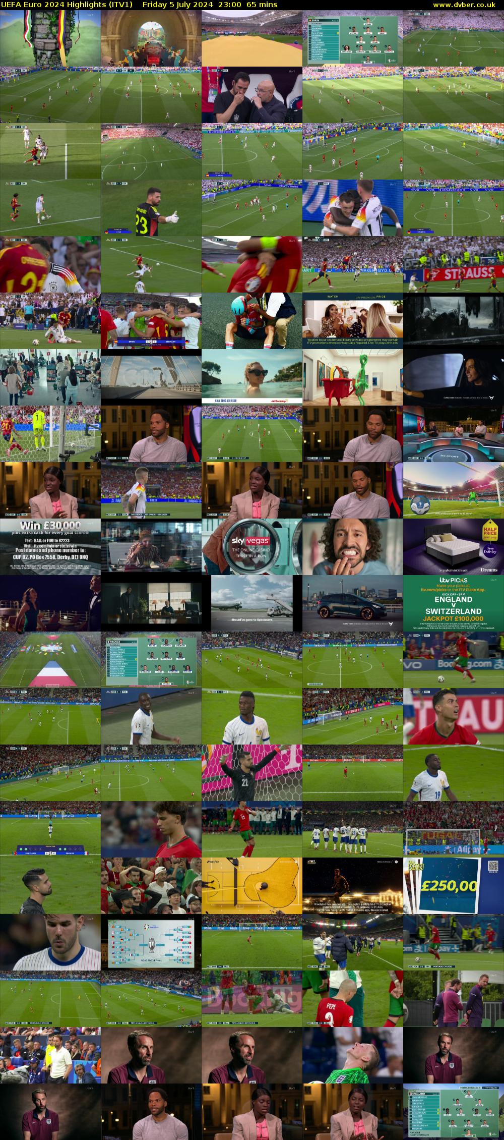 UEFA Euro 2024 Highlights (ITV1) Friday 5 July 2024 23:00 - 00:05