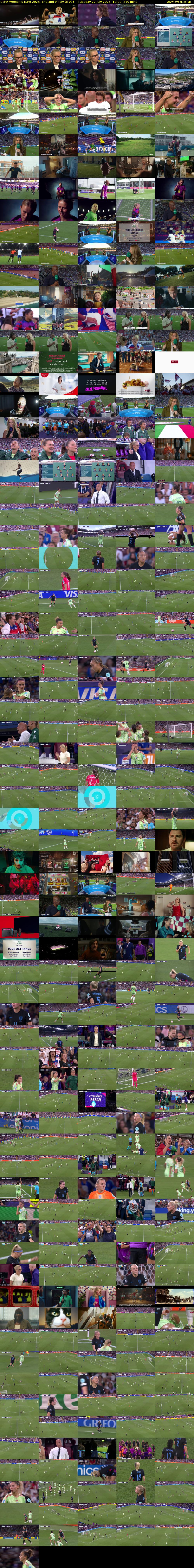 UEFA Women's Euro 2025: England v Italy (ITV1) Tuesday 22 July 2025 19:00 - 22:30