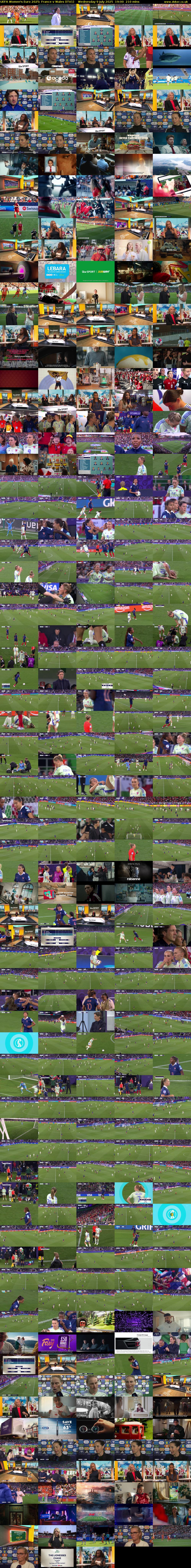UEFA Women's Euro 2025: France v Wales (ITV1) Wednesday 9 July 2025 19:00 - 22:30
