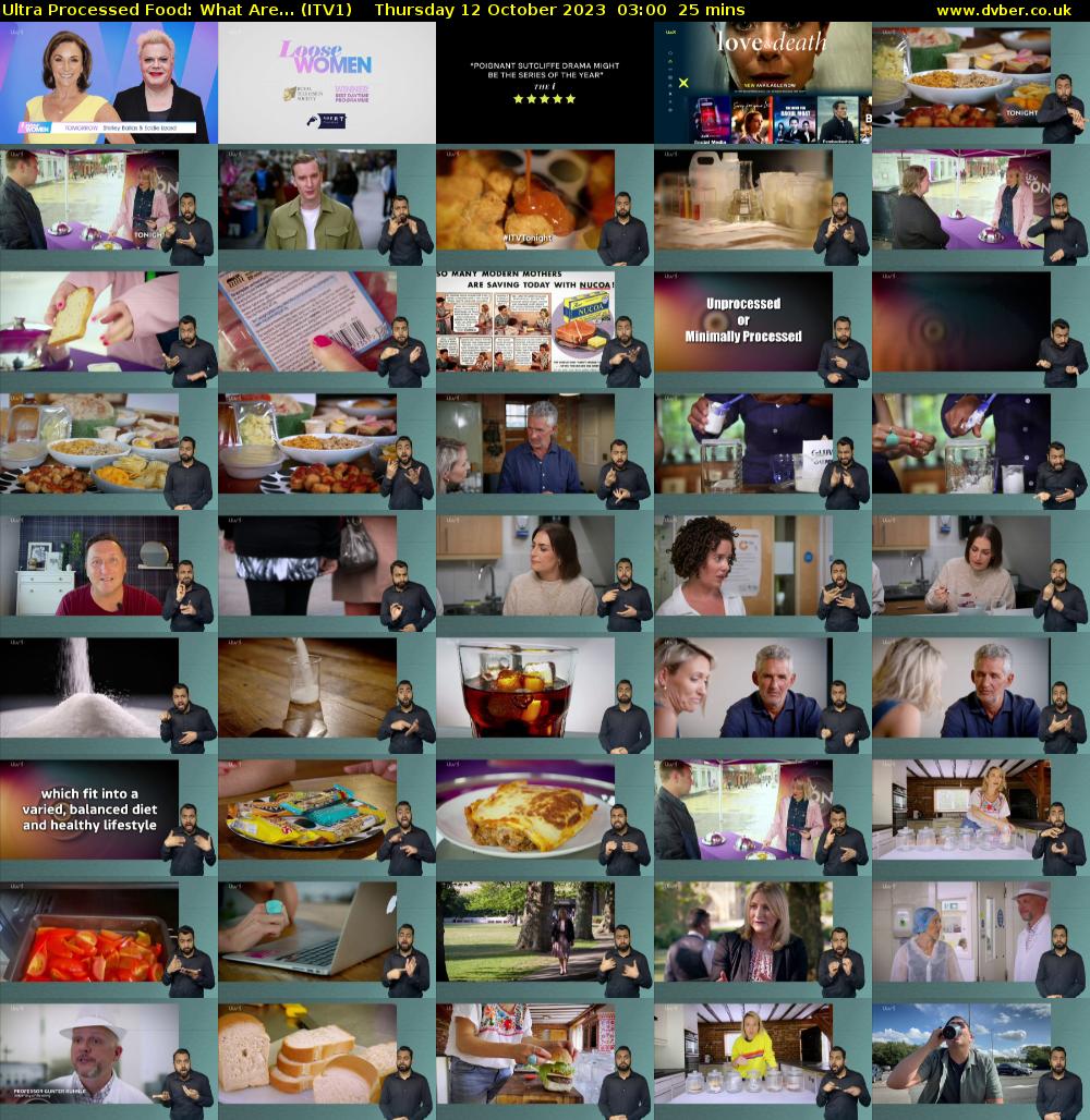Ultra Processed Food: What Are... (ITV1) Thursday 12 October 2023 03:00 - 03:25