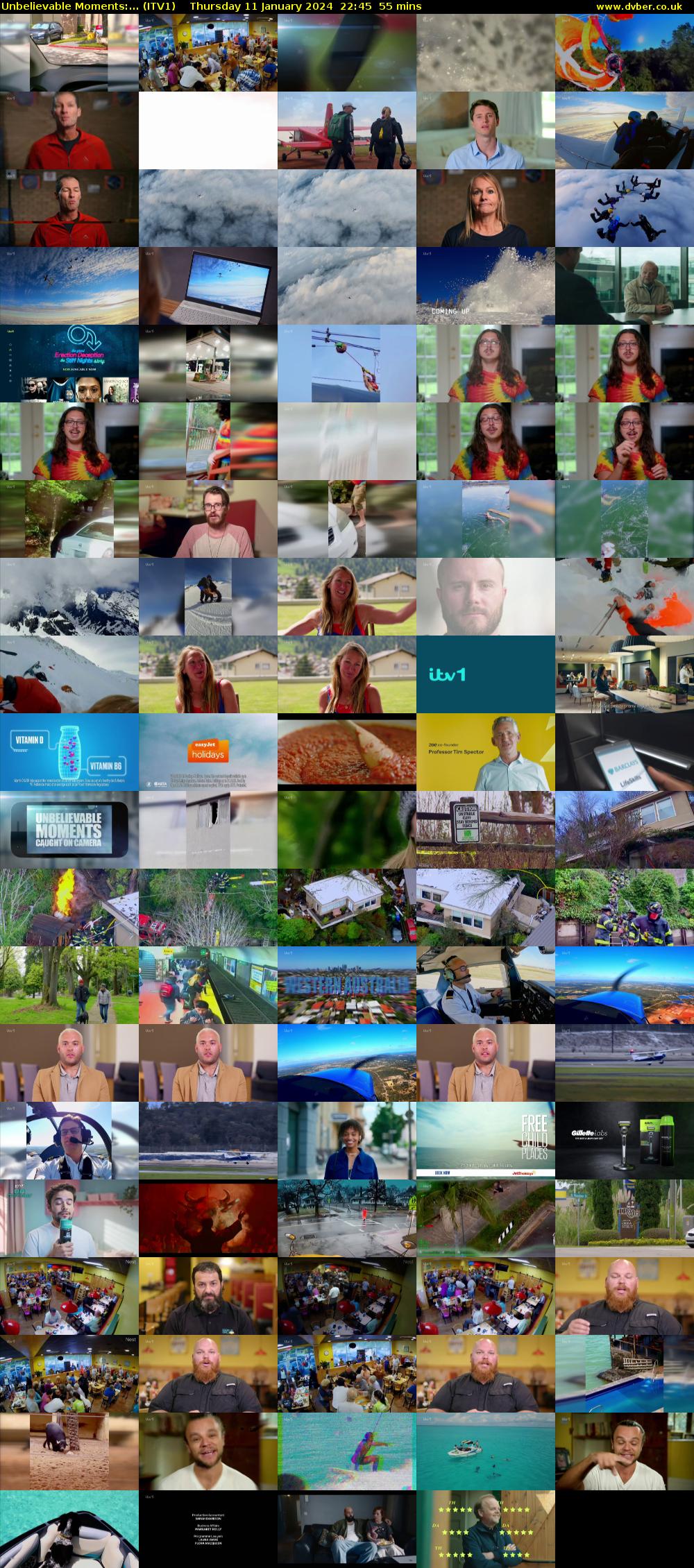 Unbelievable Moments:... (ITV1) Thursday 11 January 2024 22:45 - 23:40
