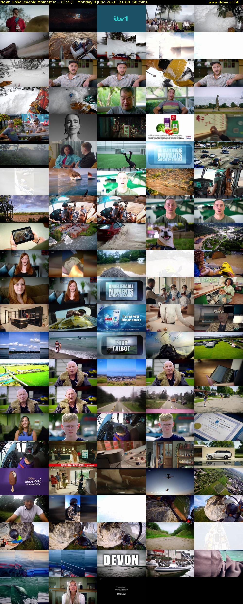 Unbelievable Moments:... (ITV1) Monday 8 June 2026 21:00 - 22:00