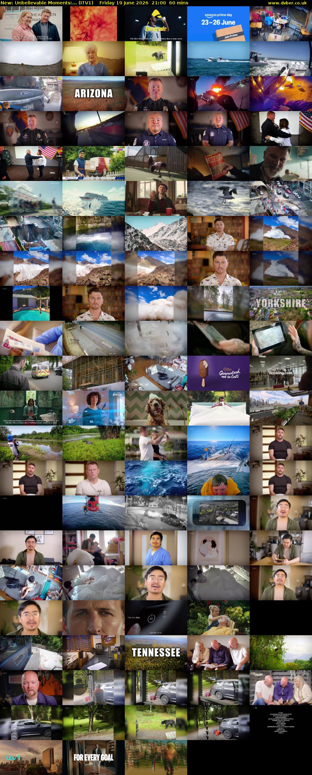 Unbelievable Moments:... (ITV1) Friday 19 June 2026 21:00 - 22:00