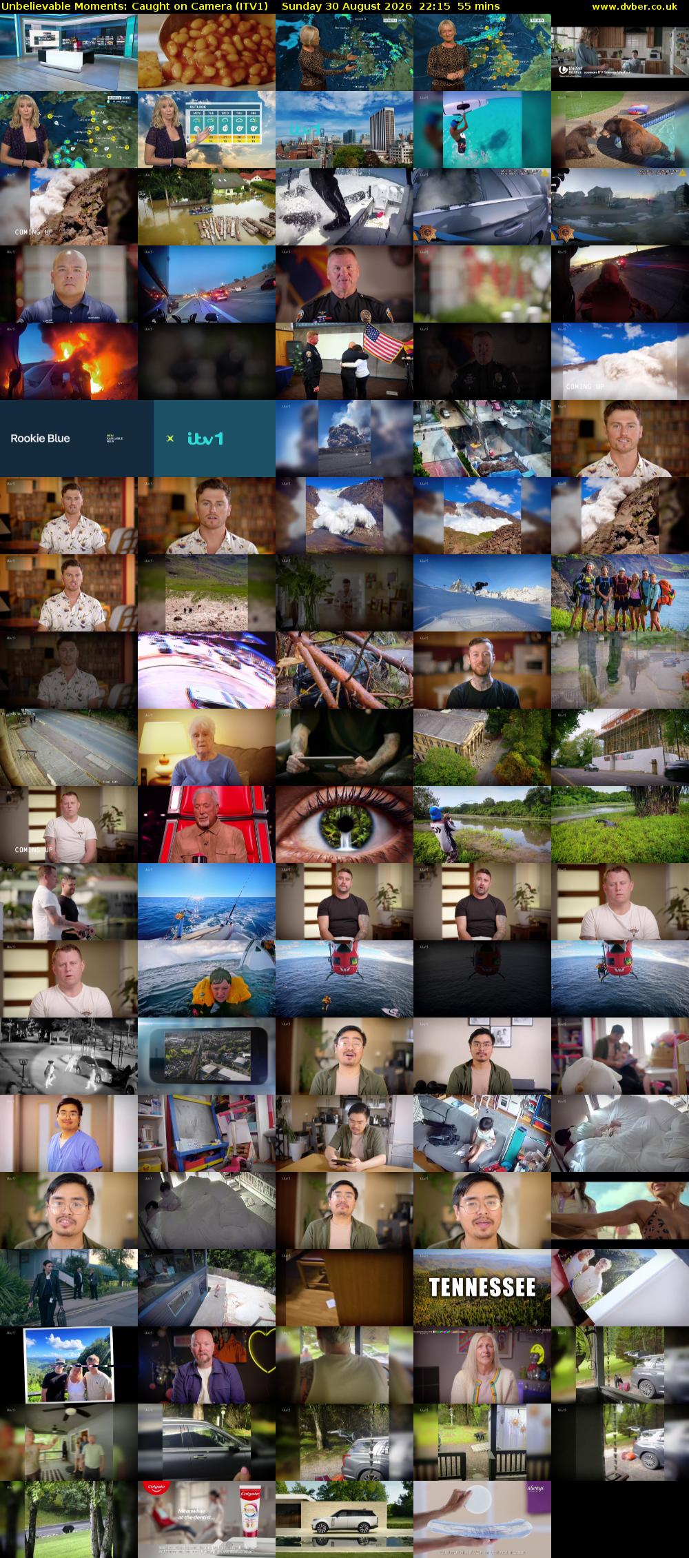 Unbelievable Moments: Caught on Camera (ITV1) Sunday 30 August 2026 22:15 - 23:10