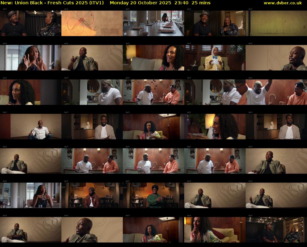 Union Black - Fresh Cuts 2025 (ITV1) Monday 20 October 2025 23:40 - 00:05