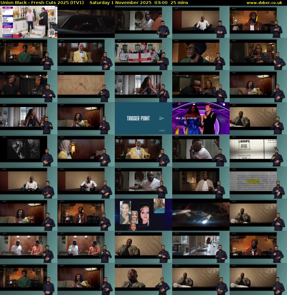 Union Black - Fresh Cuts 2025 (ITV1) Saturday 1 November 2025 03:00 - 03:25