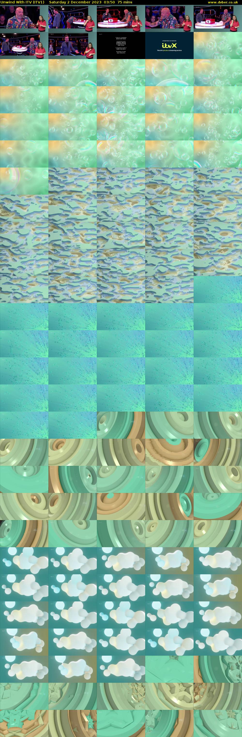 Unwind With ITV (ITV1) Saturday 2 December 2023 03:50 - 05:05