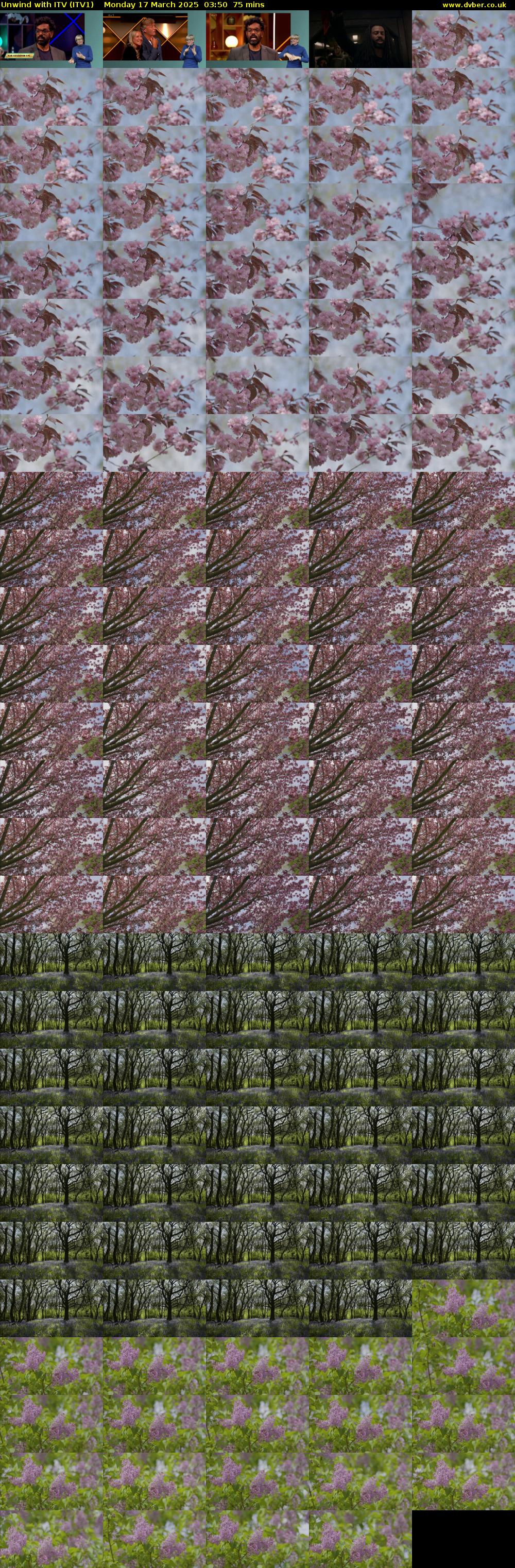 Unwind With ITV (ITV1) Monday 17 March 2025 03:50 - 05:05