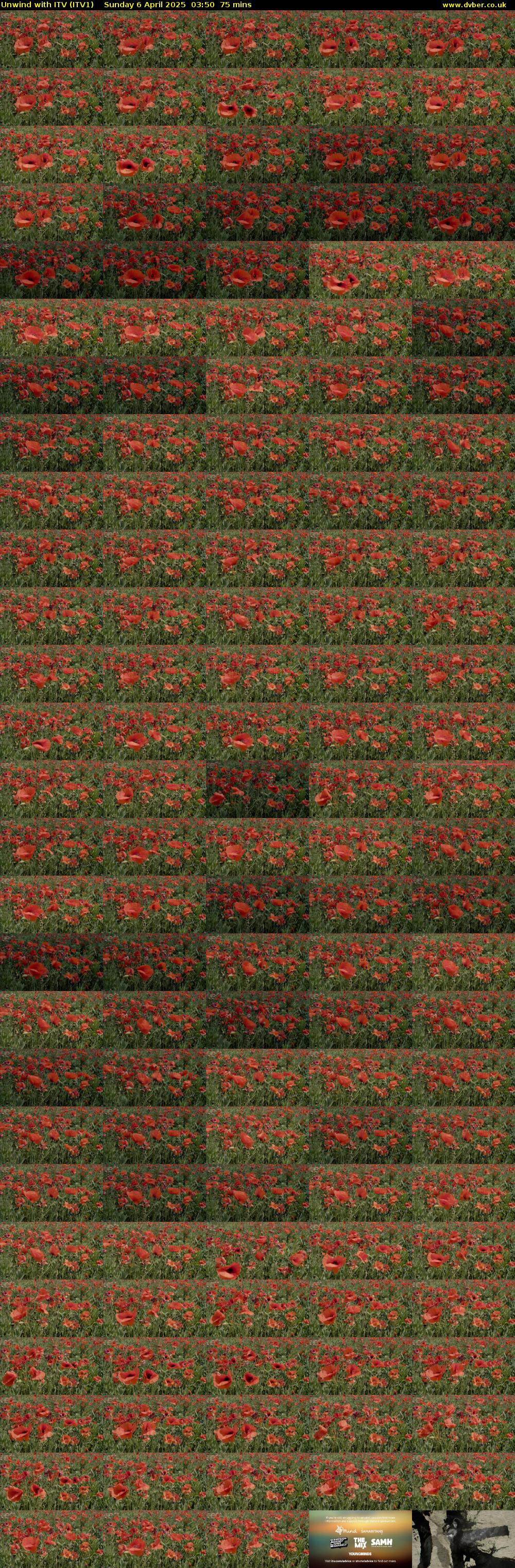 Unwind With ITV (ITV1) Sunday 6 April 2025 03:50 - 05:05