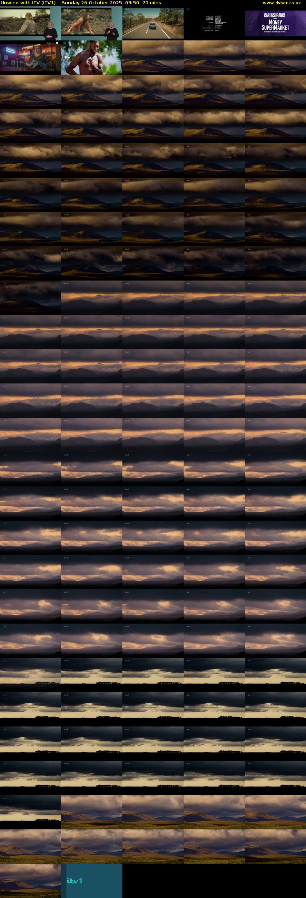 Unwind With ITV (ITV1) Sunday 26 October 2025 03:50 - 05:00