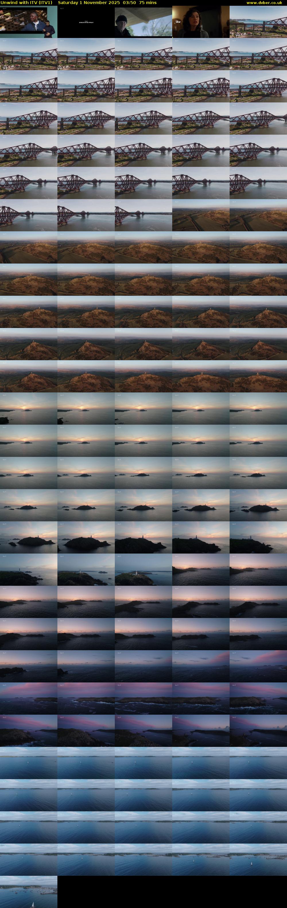 Unwind With ITV (ITV1) Saturday 1 November 2025 03:50 - 05:05