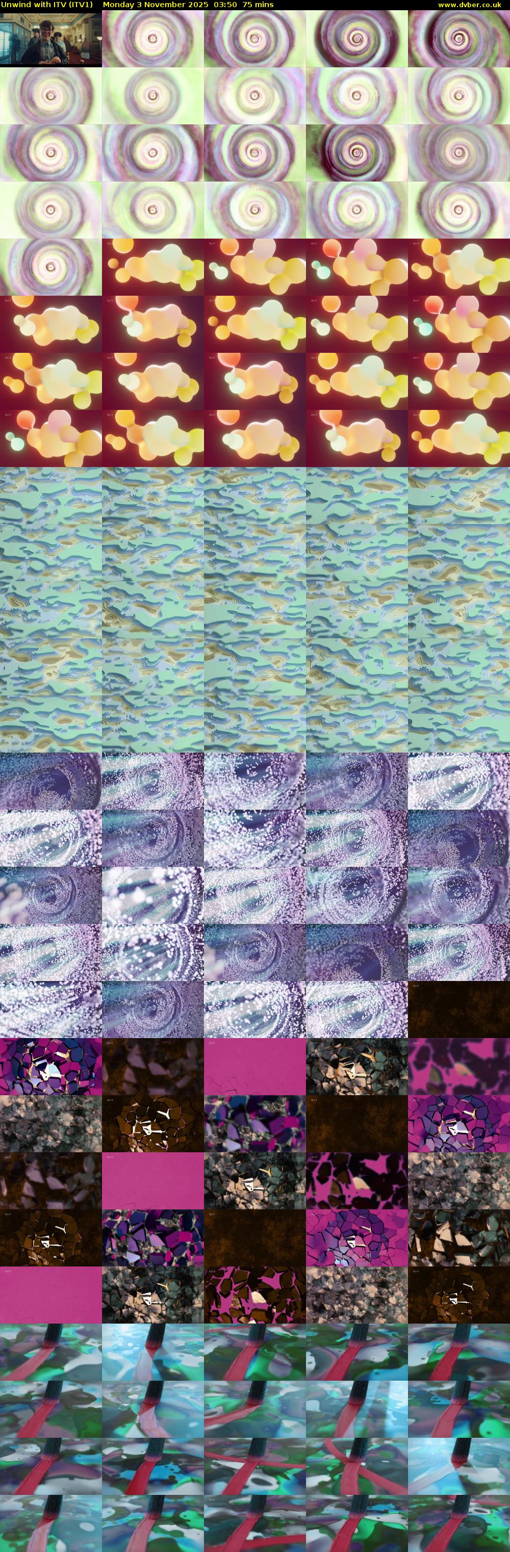 Unwind With ITV (ITV1) Monday 3 November 2025 03:50 - 05:05