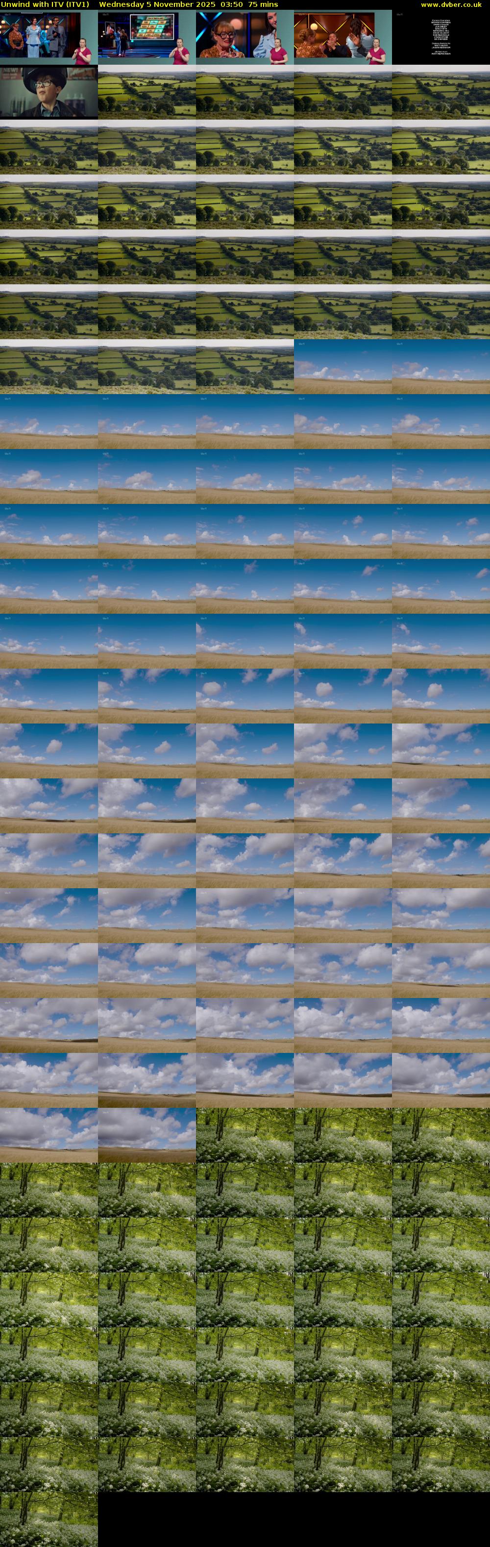 Unwind With ITV (ITV1) Wednesday 5 November 2025 03:50 - 05:05