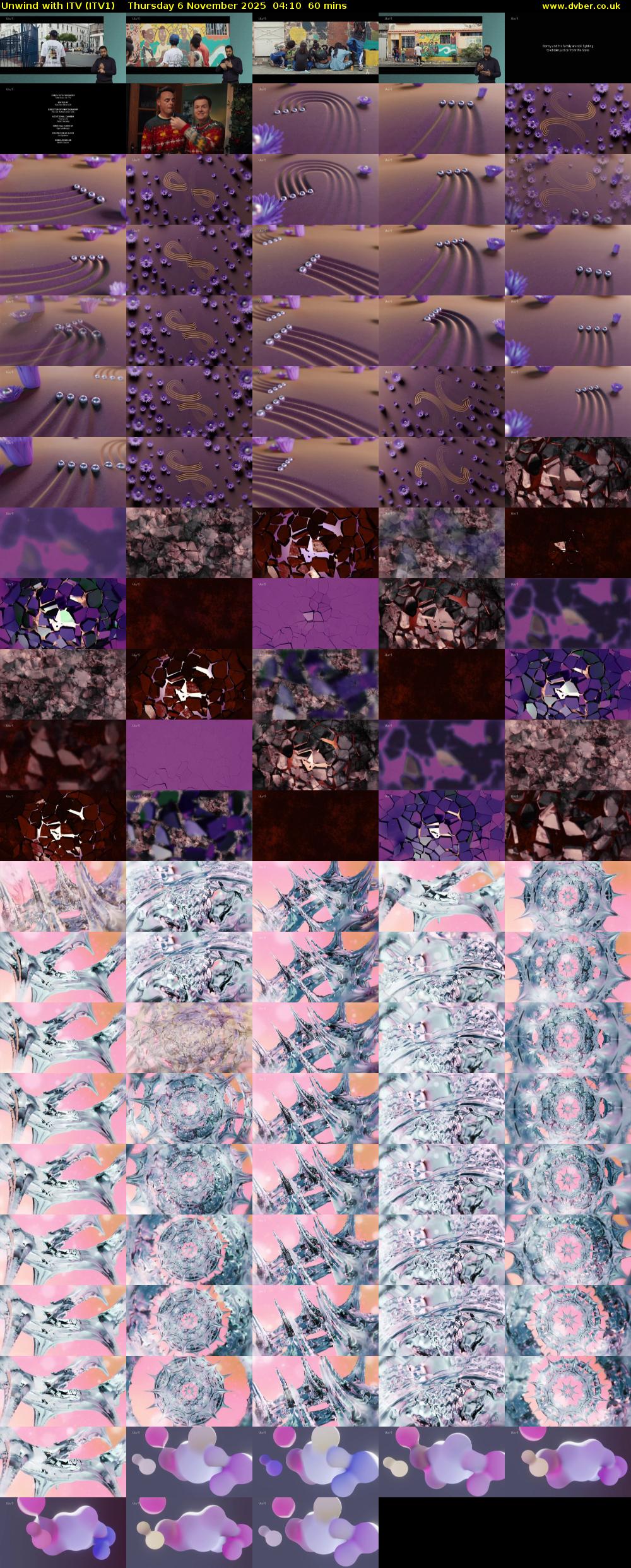 Unwind With ITV (ITV1) Thursday 6 November 2025 04:10 - 05:10