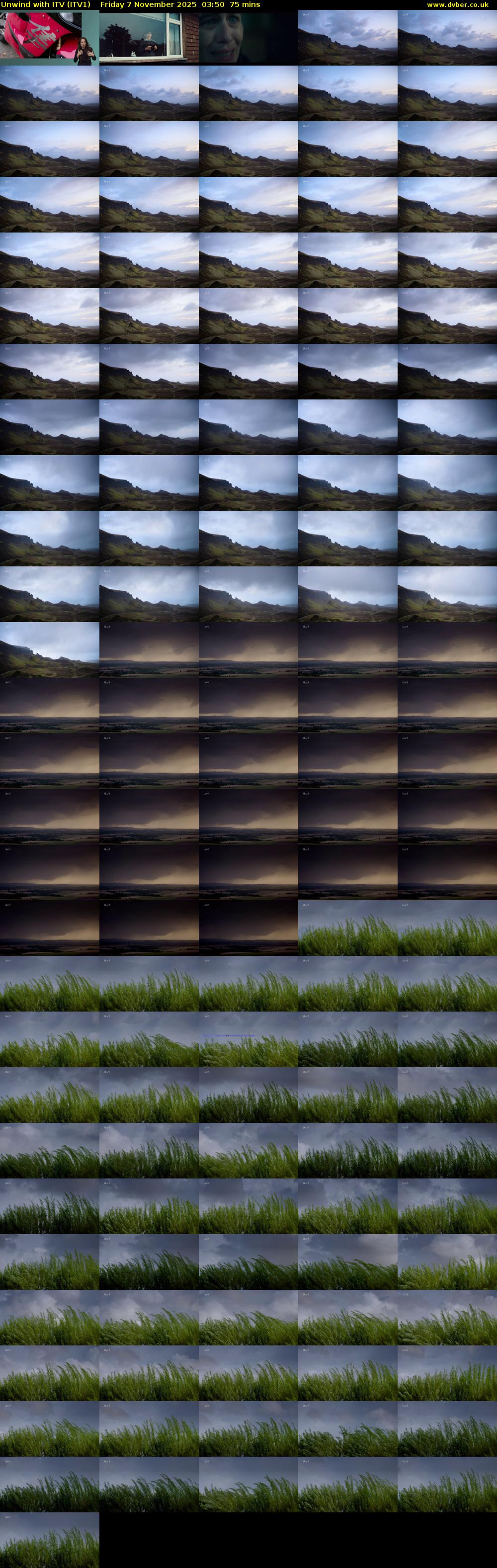 Unwind With ITV (ITV1) Friday 7 November 2025 03:50 - 05:05