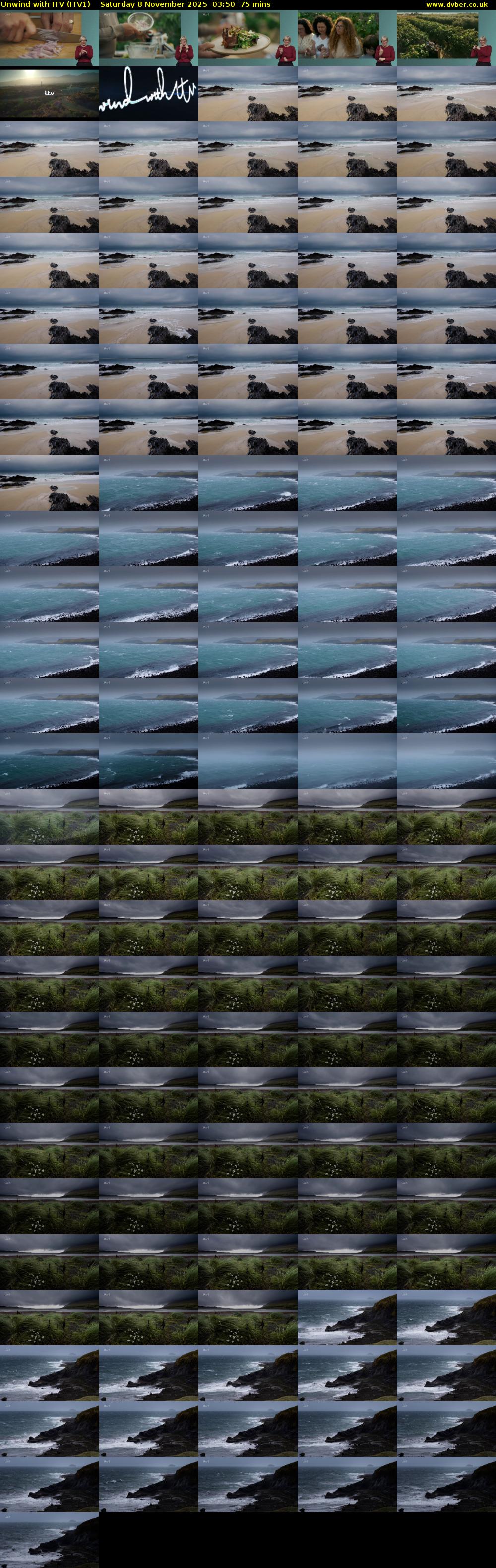Unwind With ITV (ITV1) Saturday 8 November 2025 03:50 - 05:05