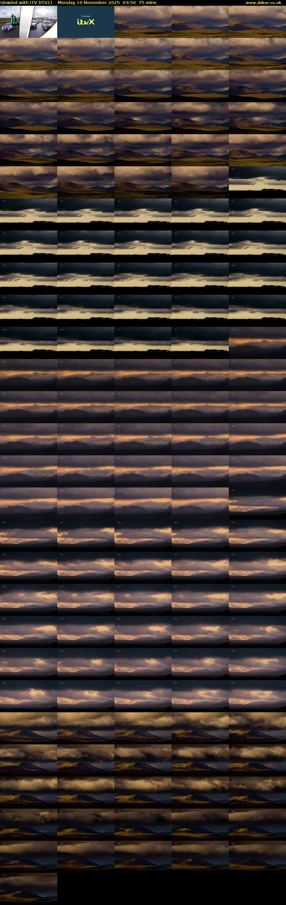 Unwind With ITV (ITV1) Monday 10 November 2025 03:50 - 05:05