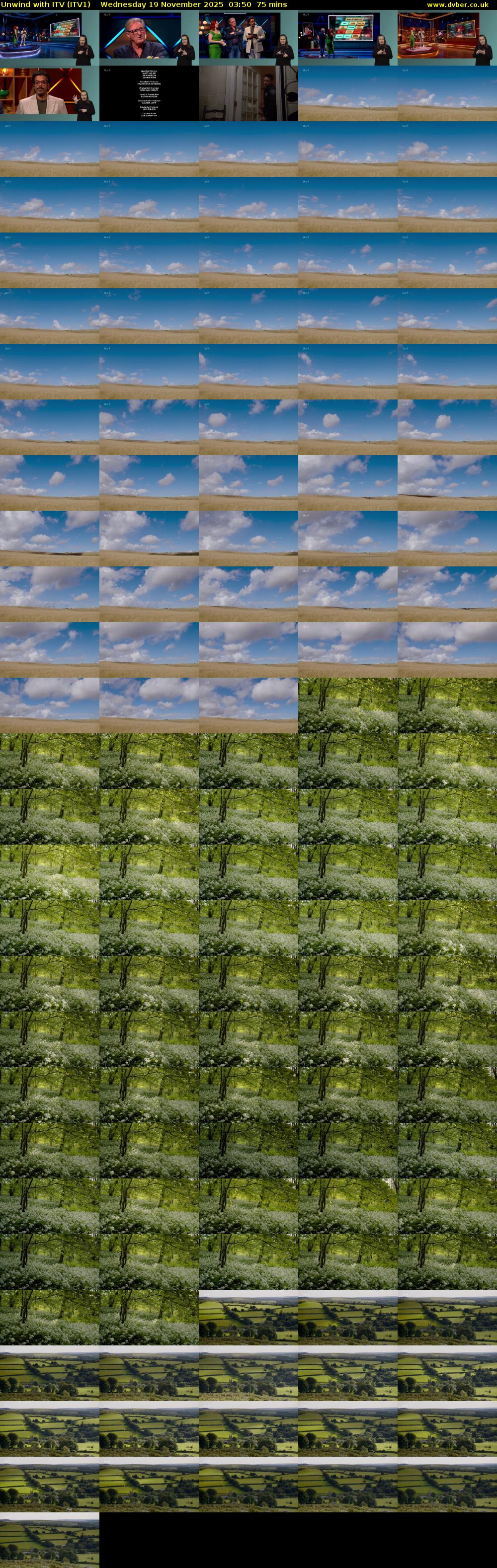 Unwind With ITV (ITV1) Wednesday 19 November 2025 03:50 - 05:05