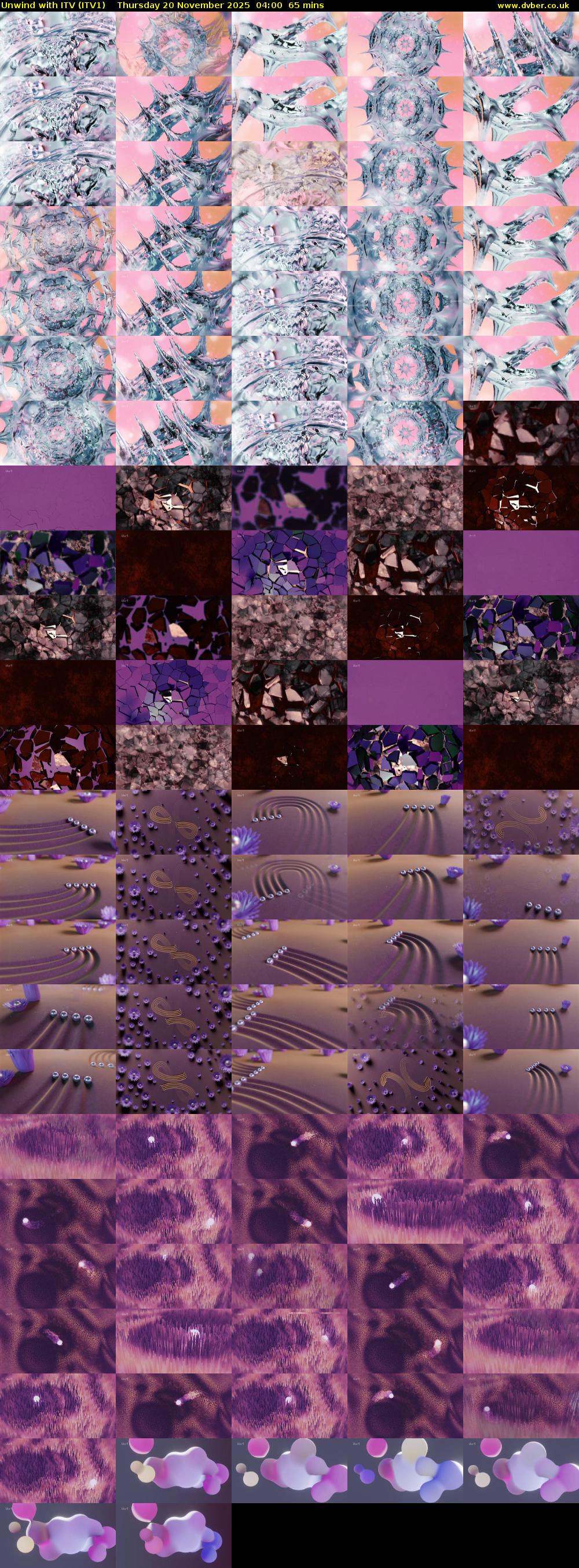 Unwind With ITV (ITV1) Thursday 20 November 2025 04:00 - 05:05