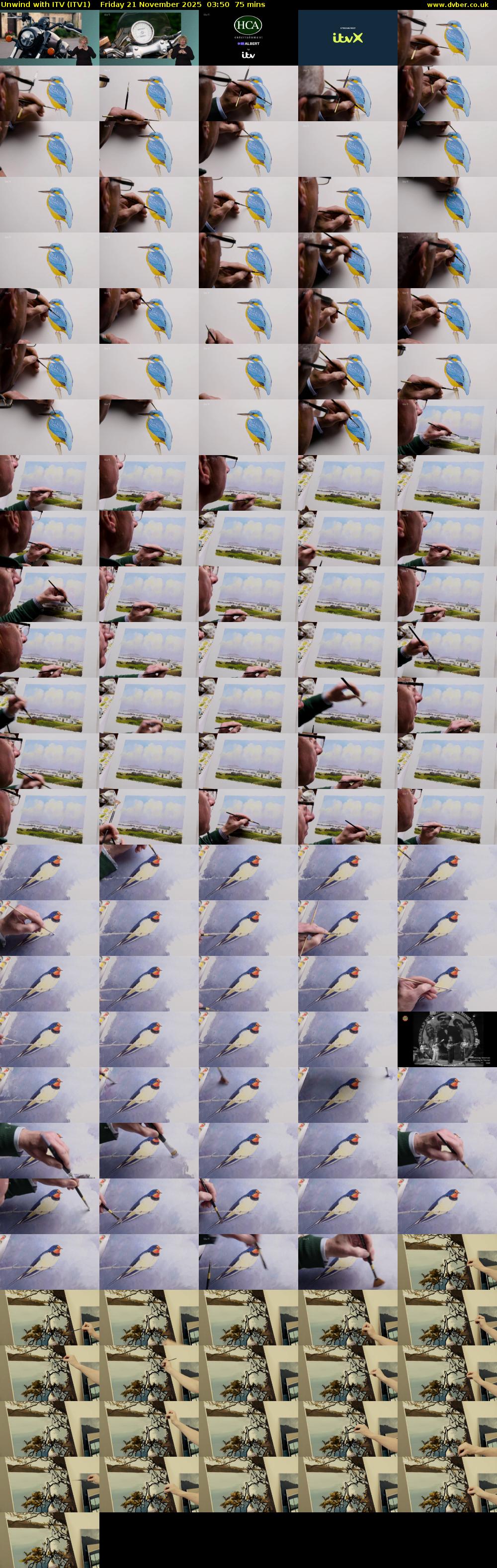 Unwind With ITV (ITV1) Friday 21 November 2025 03:50 - 05:05