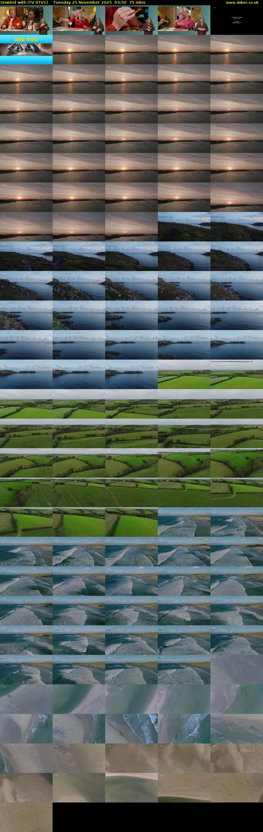 Unwind With ITV (ITV1) Tuesday 25 November 2025 03:50 - 05:05