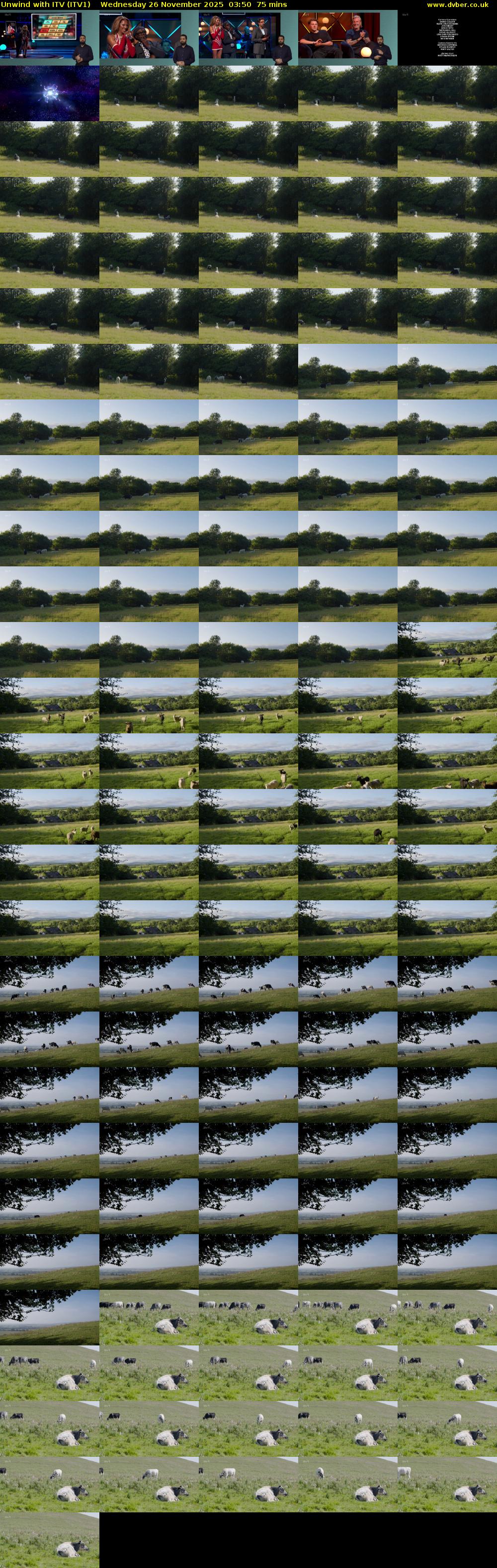 Unwind With ITV (ITV1) Wednesday 26 November 2025 03:50 - 05:05