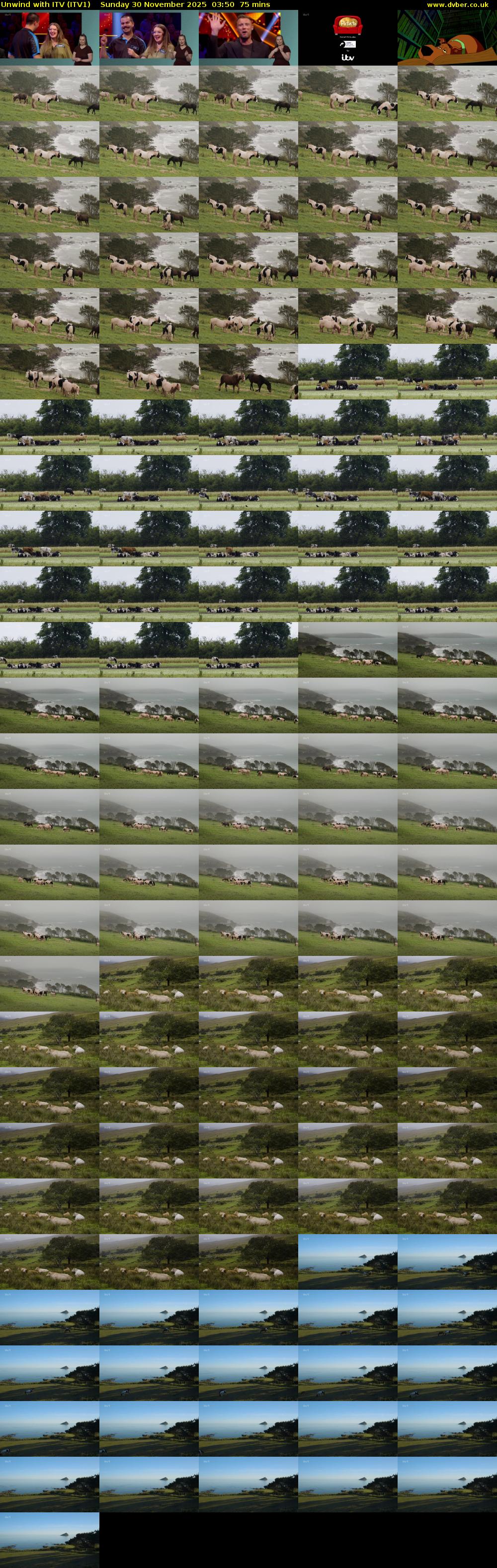 Unwind With ITV (ITV1) Sunday 30 November 2025 03:50 - 05:05