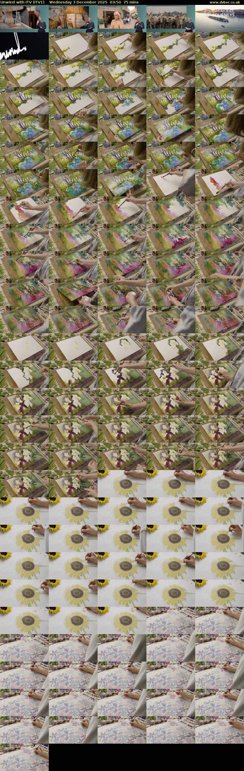 Unwind With ITV (ITV1) Wednesday 3 December 2025 03:50 - 05:05