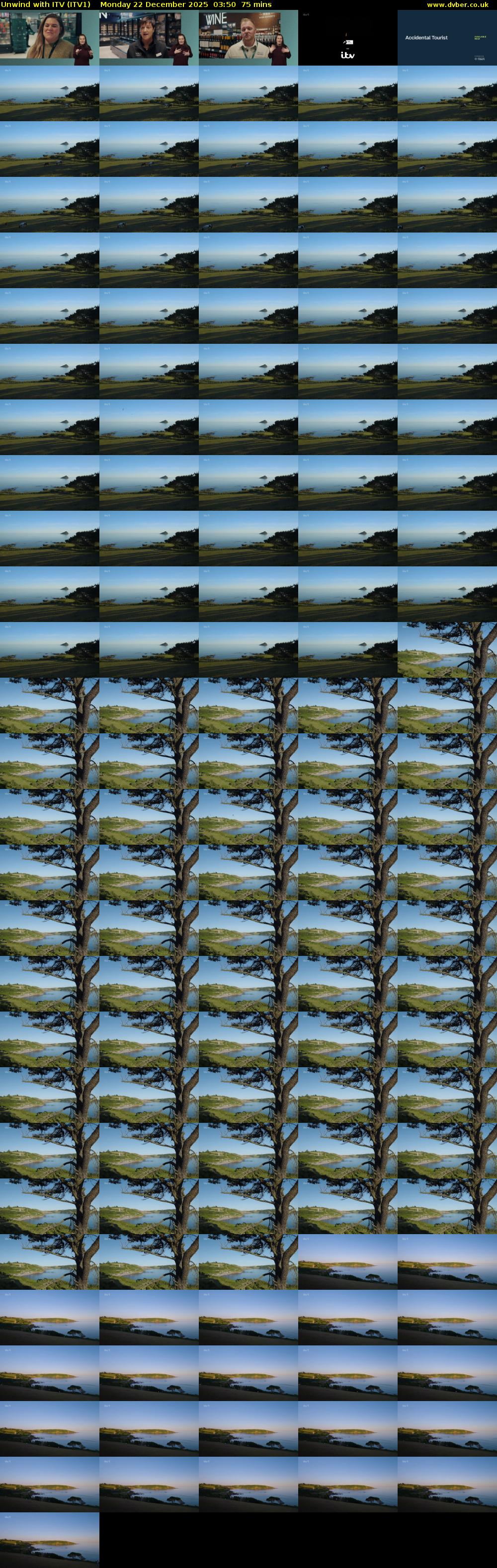 Unwind With ITV (ITV1) Monday 22 December 2025 03:50 - 05:05