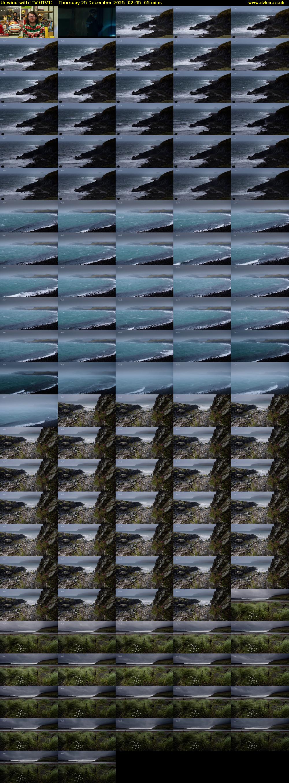Unwind With ITV (ITV1) Thursday 25 December 2025 02:45 - 03:50