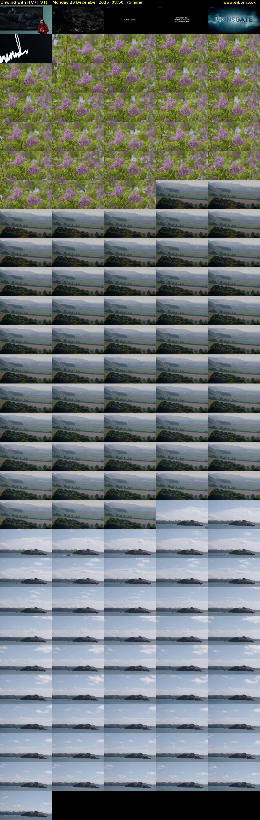 Unwind With ITV (ITV1) Monday 29 December 2025 03:50 - 05:05