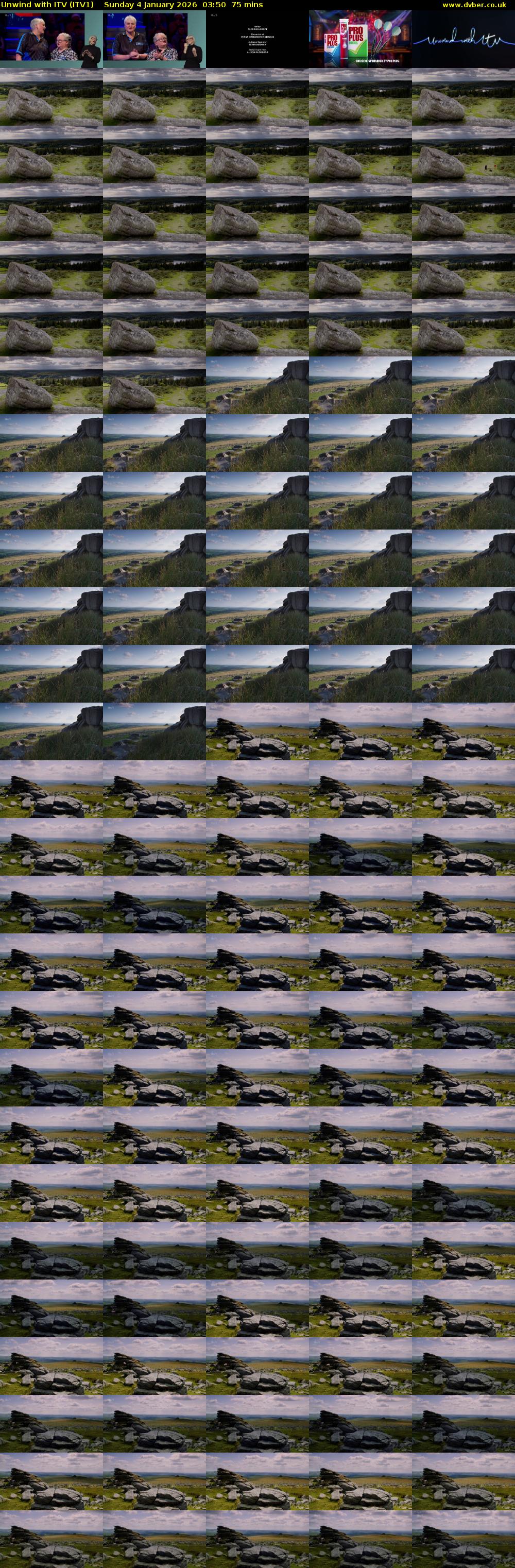 Unwind With ITV (ITV1) Sunday 4 January 2026 03:50 - 05:05