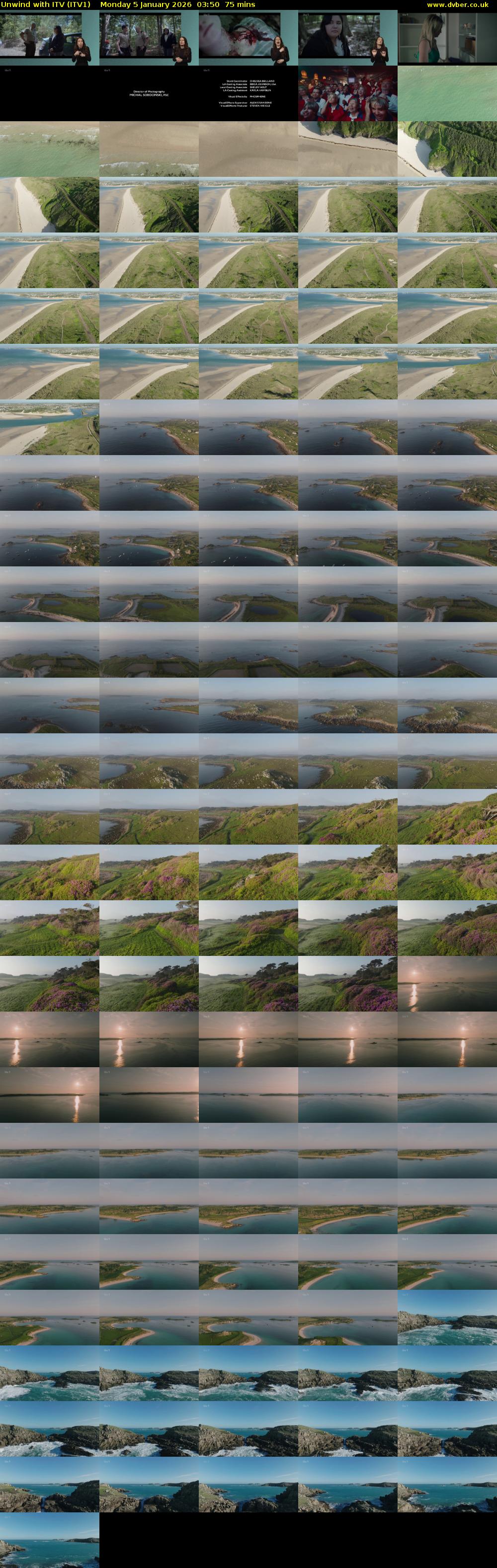 Unwind With ITV (ITV1) Monday 5 January 2026 03:50 - 05:05