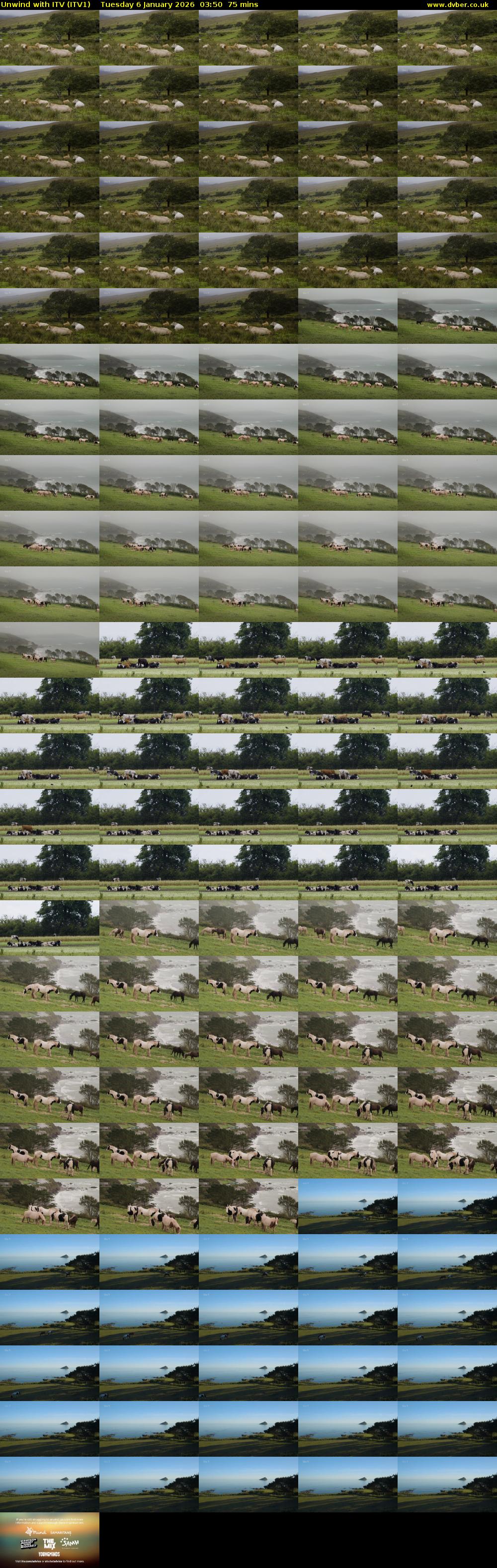 Unwind With ITV (ITV1) Tuesday 6 January 2026 03:50 - 05:05