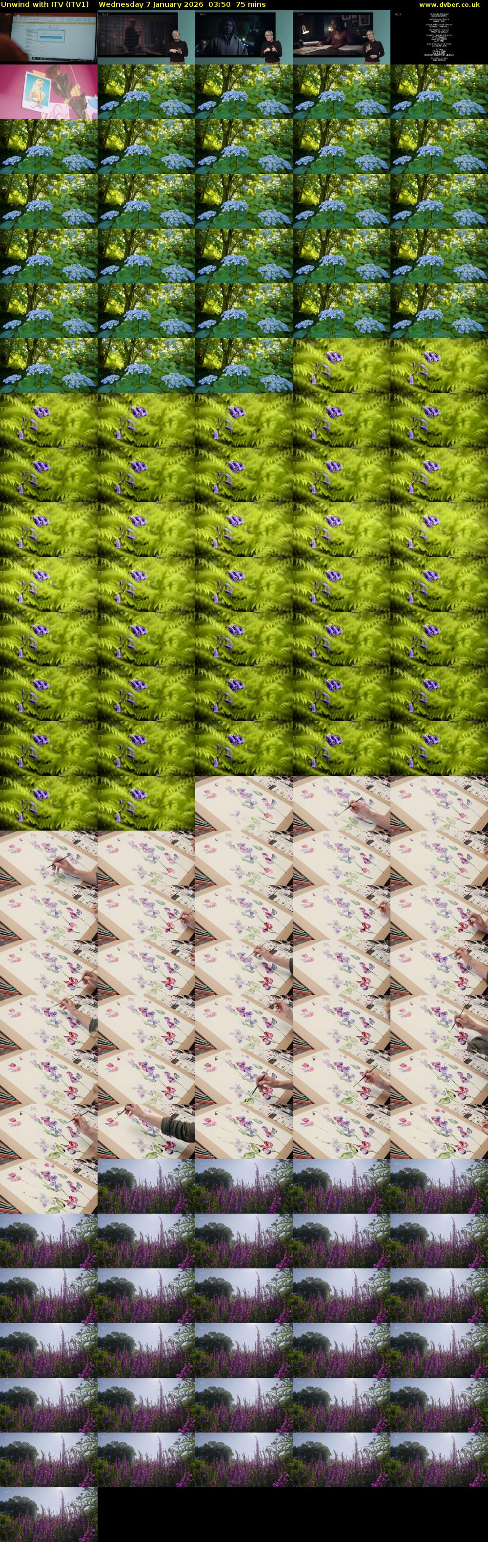 Unwind With ITV (ITV1) Wednesday 7 January 2026 03:50 - 05:05