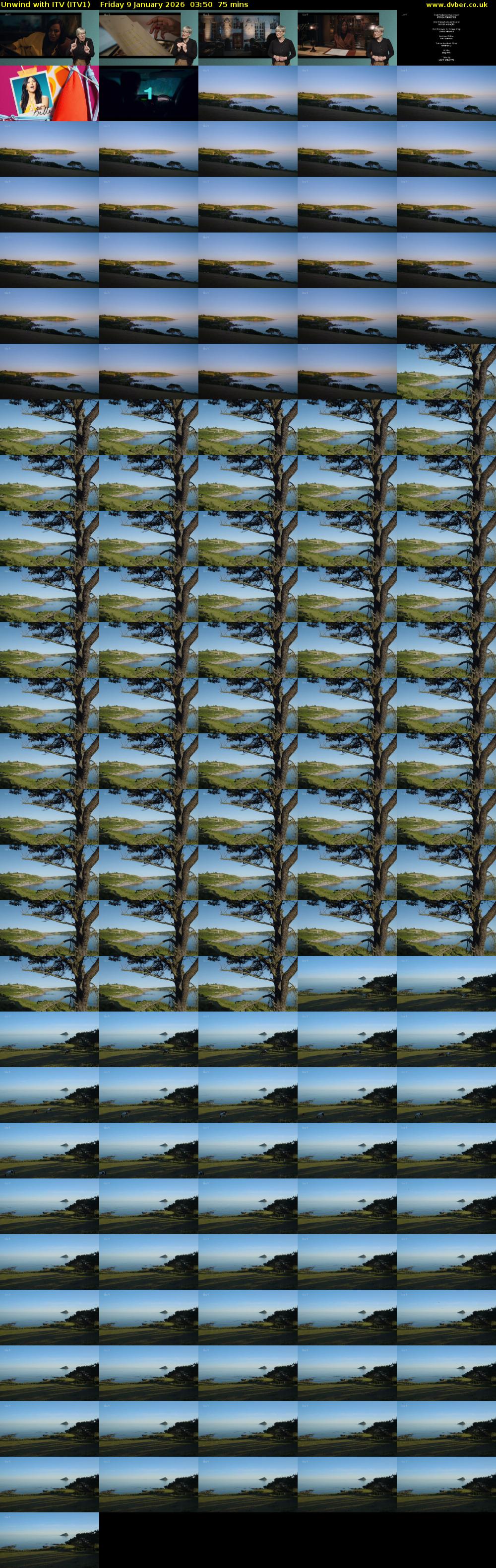 Unwind With ITV (ITV1) Friday 9 January 2026 03:50 - 05:05