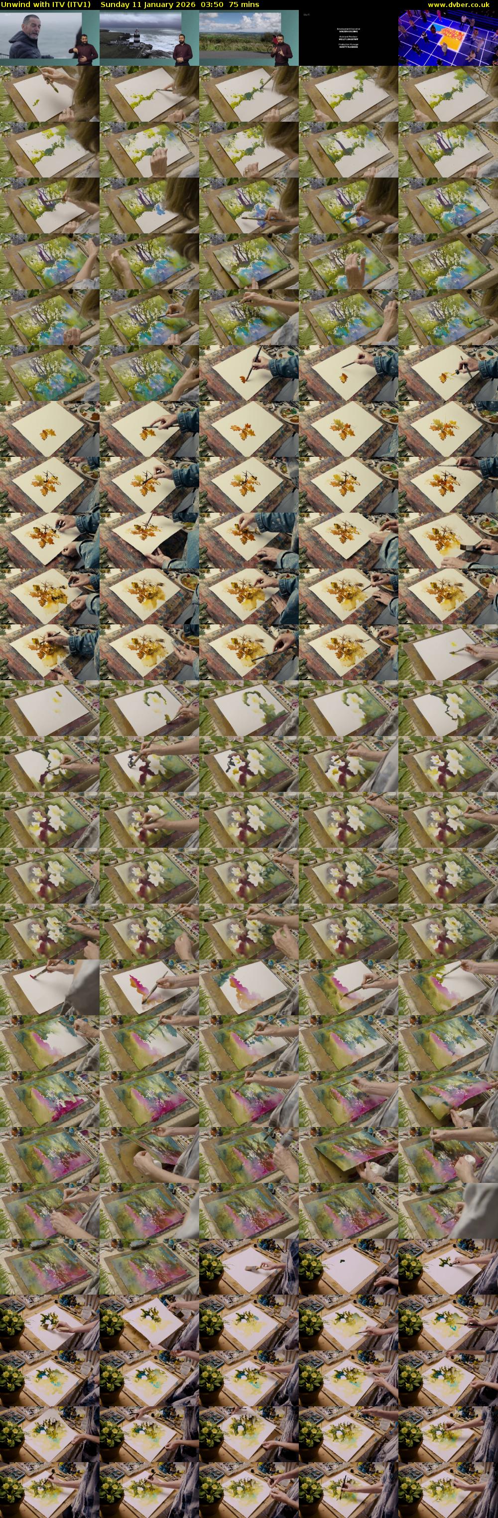 Unwind With ITV (ITV1) Sunday 11 January 2026 03:50 - 05:05