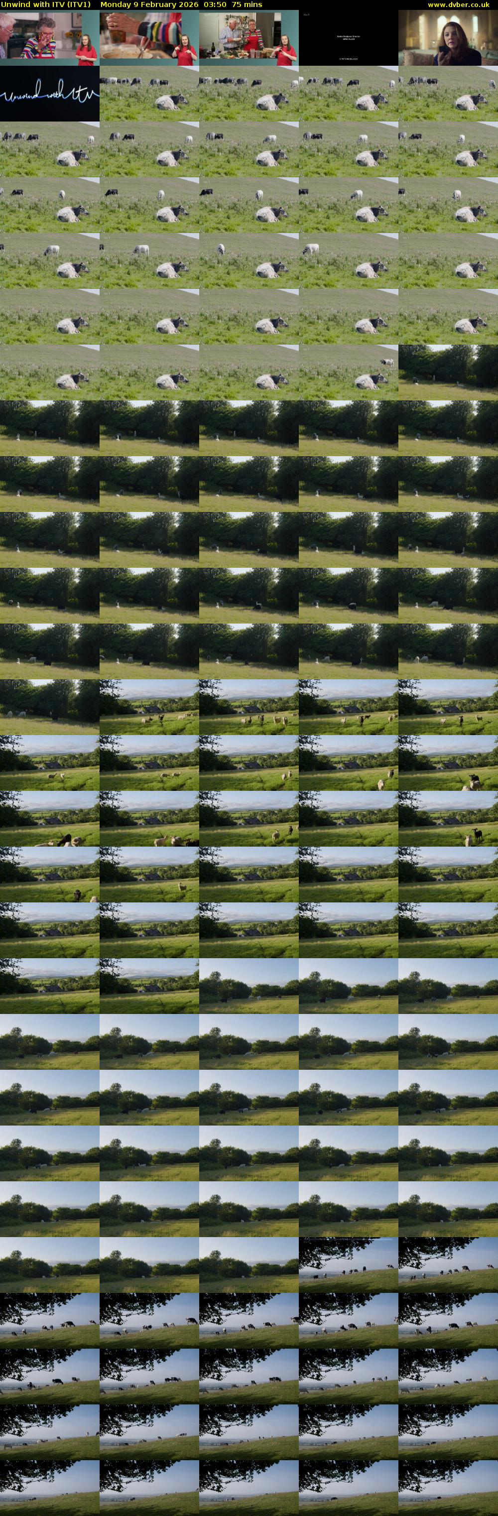 Unwind With ITV (ITV1) Monday 9 February 2026 03:50 - 05:05