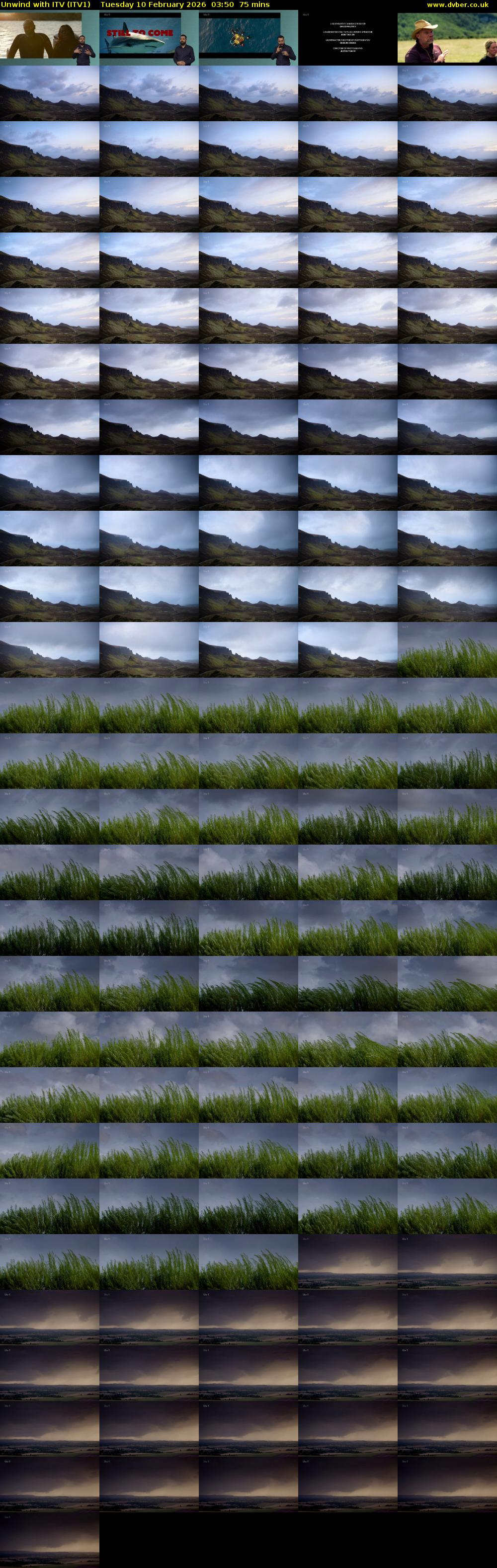 Unwind With ITV (ITV1) Tuesday 10 February 2026 03:50 - 05:05