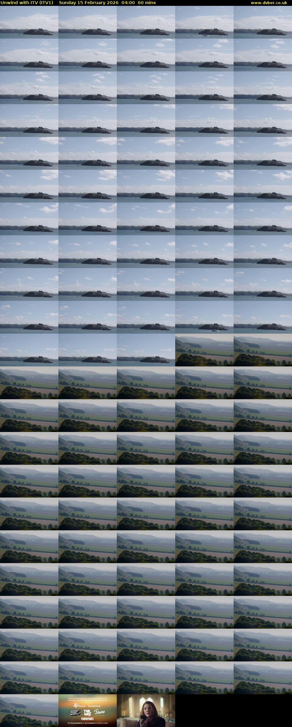 Unwind With ITV (ITV1) Sunday 15 February 2026 04:00 - 05:00