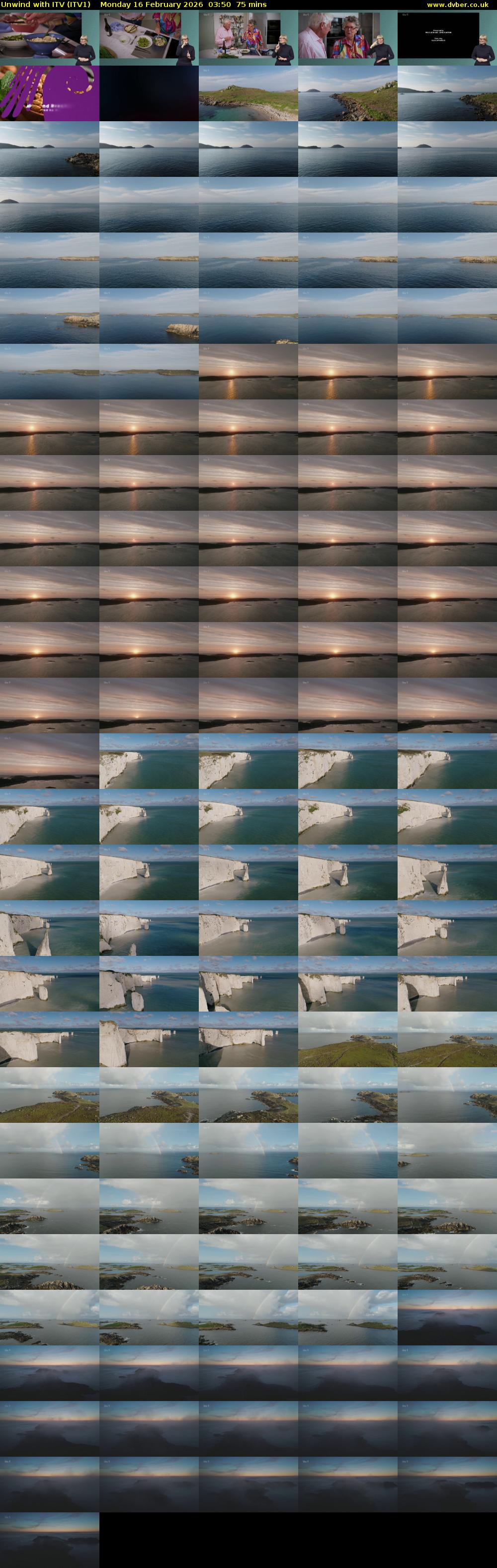 Unwind With ITV (ITV1) Monday 16 February 2026 03:50 - 05:05