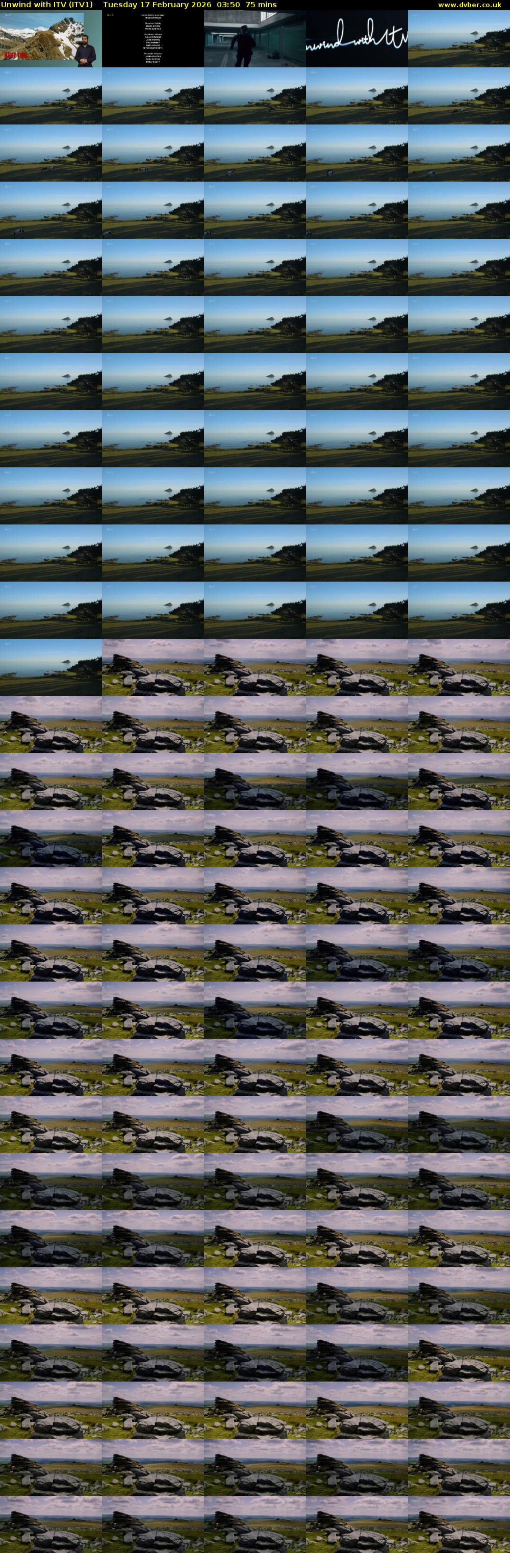 Unwind With ITV (ITV1) Tuesday 17 February 2026 03:50 - 05:05