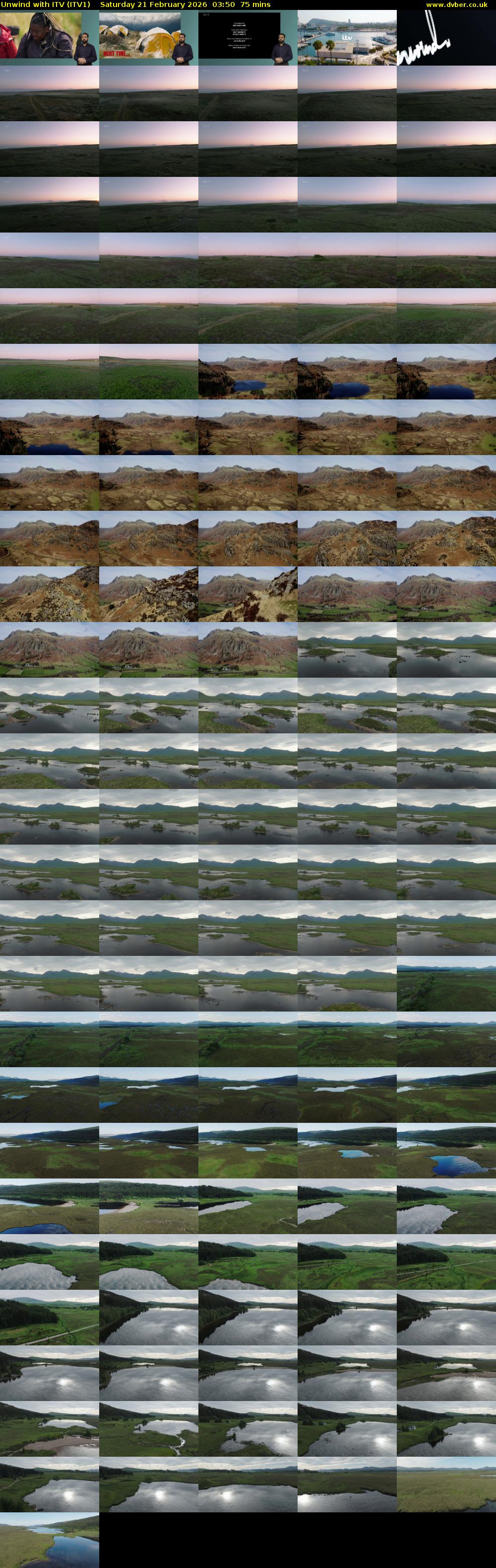 Unwind With ITV (ITV1) Saturday 21 February 2026 03:50 - 05:05